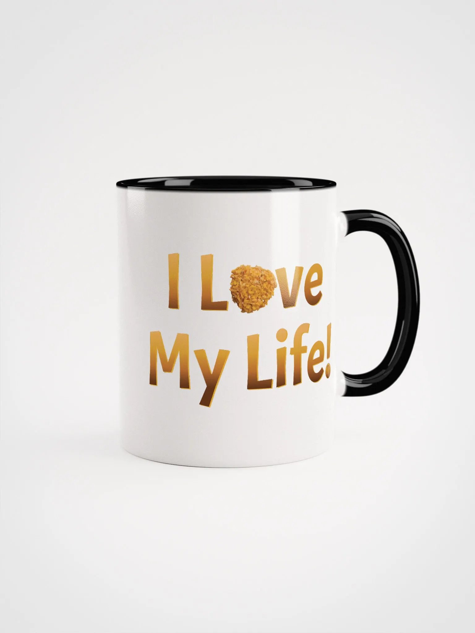 I Love My Life - White Mug Yellow Flowers product image (10)