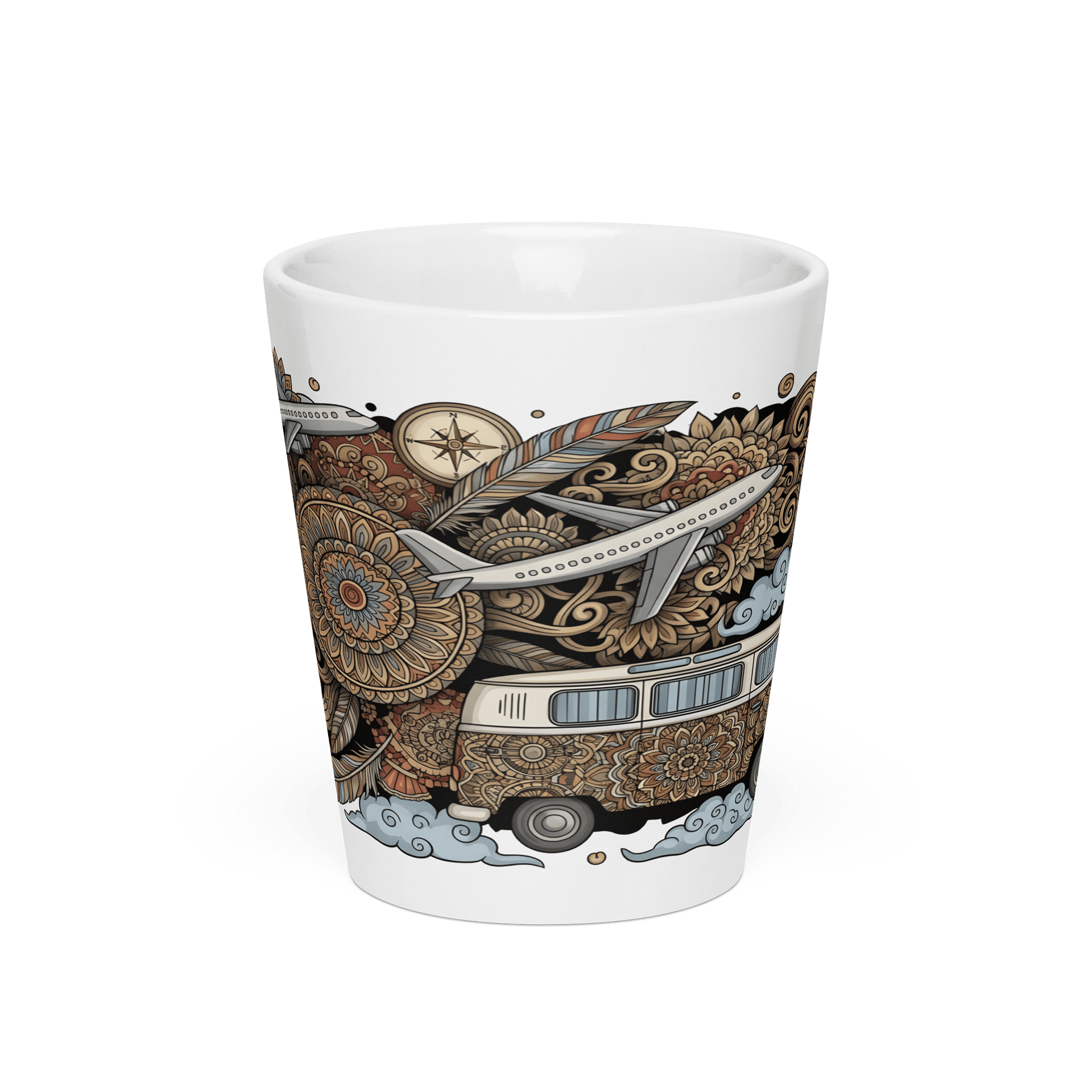 Intricate Earth Tones Travel Mandala Mug product image (3)