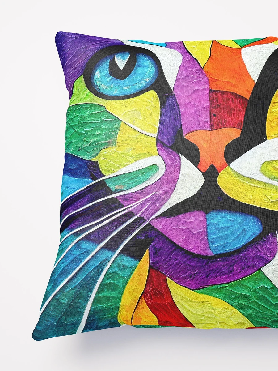 Colorful Cat - Stylized Mosaic Throw Pillow product image (4)