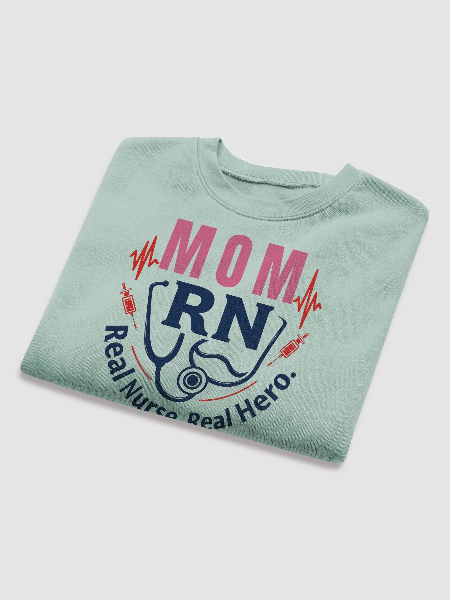 Mom RN, Real Nurse, Real Hero Crop Sweatshirt product image (16)