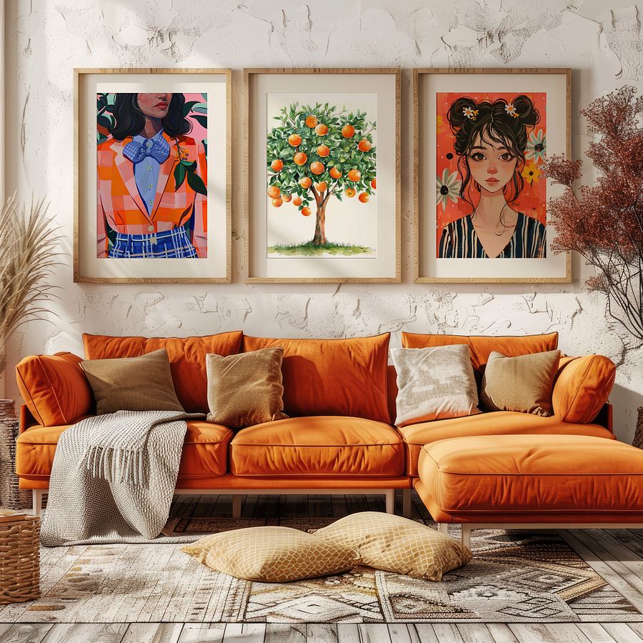 Orange Tree Summer Gallery Wall Set of 6 Prints - DIGITAL product image (11)