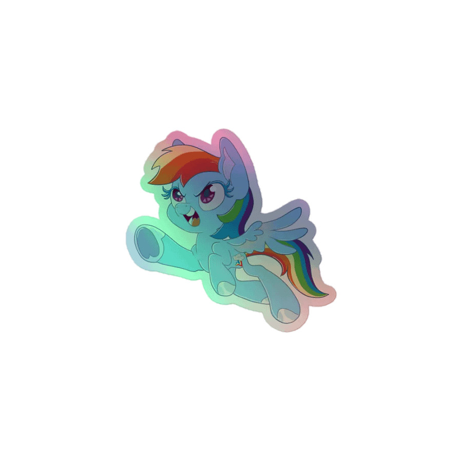 Rainbow Dash holographic sticker product image (1)