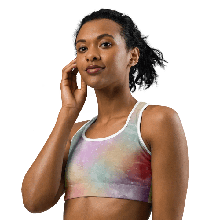 Galactic Glow Sports Bra - Celestial Comfort for Cosmic Workouts product image (2)