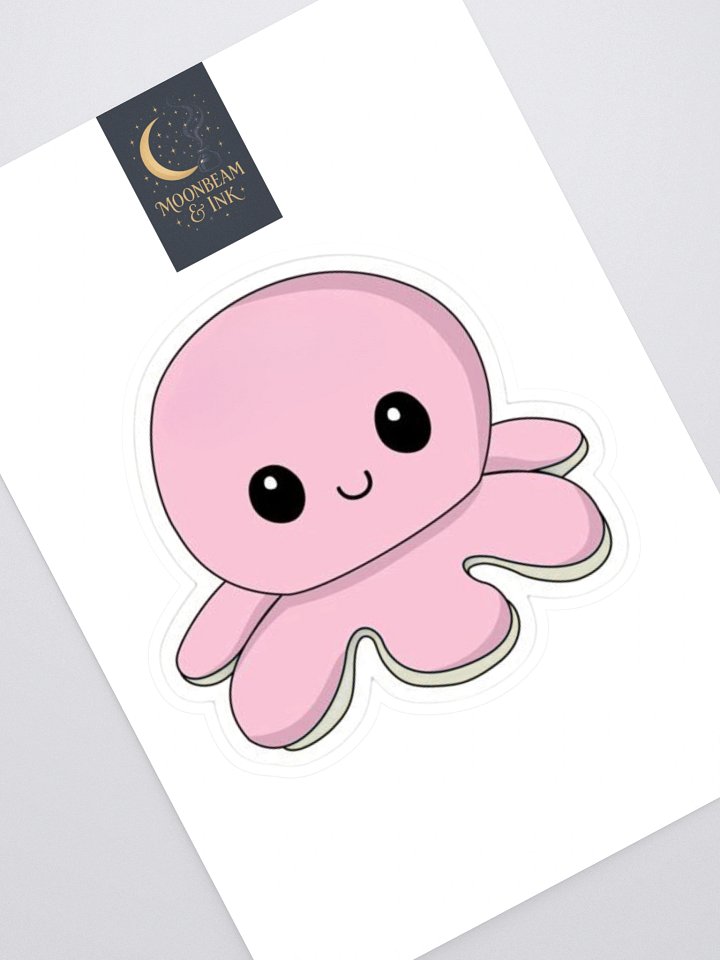 Kawaii Pink Octopus Kiss-Cut Sticker Sheet product image (1)