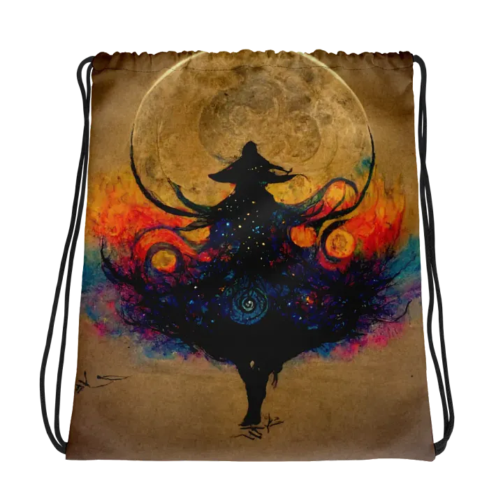 Mystical Moonlight Drawstring Backpack product image (1)