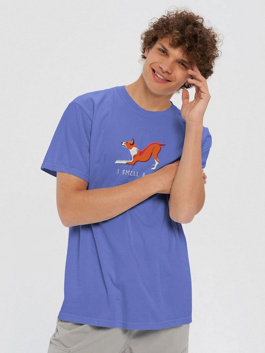 I Smell a Rat T-Shirt(Embroidered) of a Rat Terrier(Red & White) product image (8)