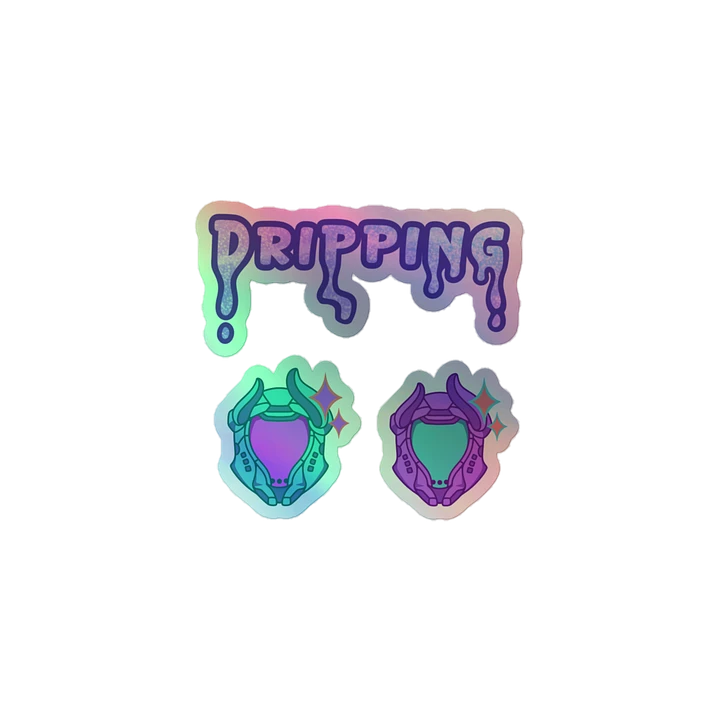 Dripping Titan Holographic Stickers product image (1)