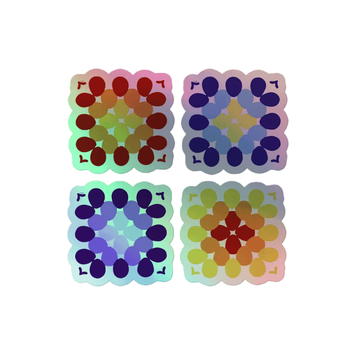 Granny Squares - Holographic Sticker Set of Four! product image (1)