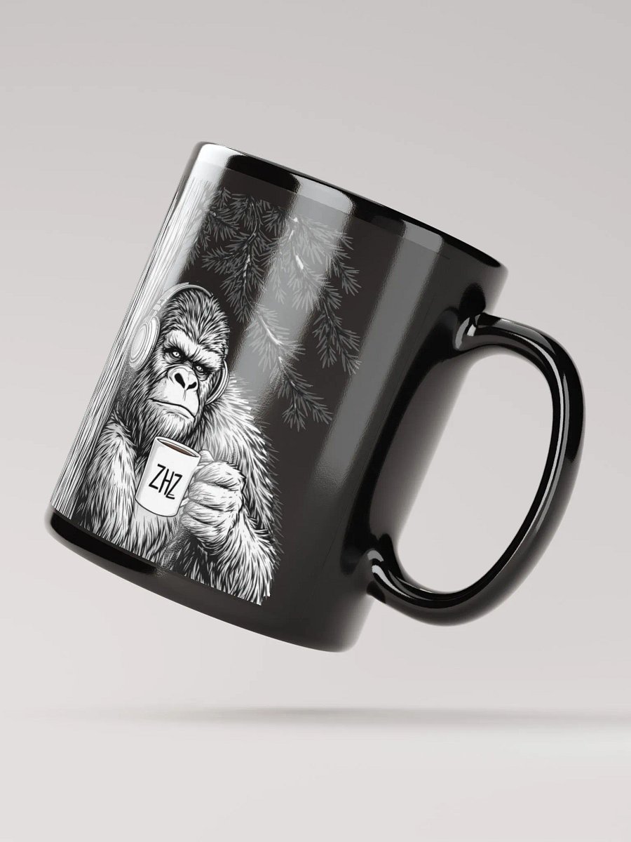 ZHZ Bigfoot Morning Groove Black Mug product image (4)