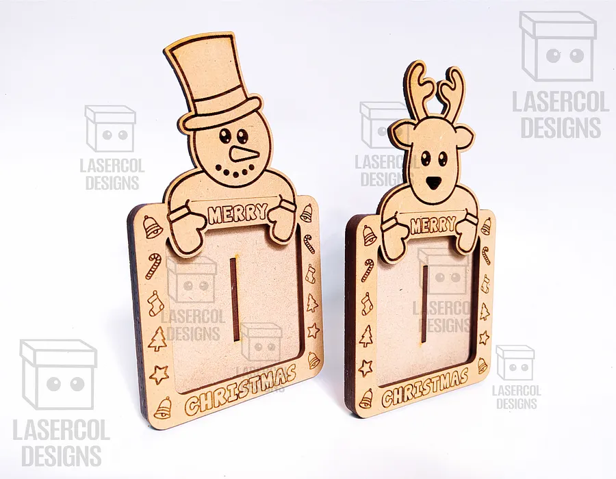 Christmas Photo Frame Ornaments DIY Set 2 - Laser Cut Files product image (9)