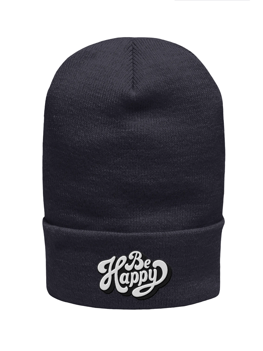 "Be Happy" Cuffed Beanie product image (1)