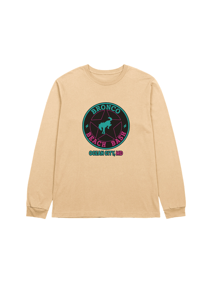 2025 Bronco Beach Bash Ocean City / Destination Bigfoot Bronco Collab Full Frontal Long Sleeve Bella+Canvas Supersoft T-Shirt (Multiple Colors Available) product image (3)