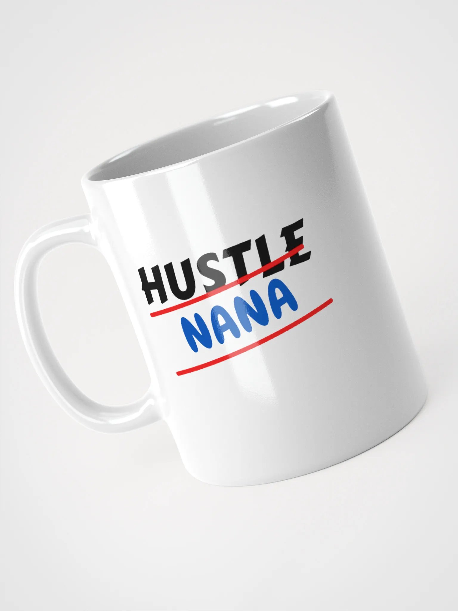 HUSTLE NANA White Glossy Mug product image (1)