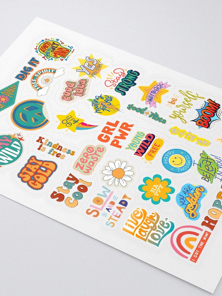 Retro Vibe Motivational Sticker Sheet product image (2)
