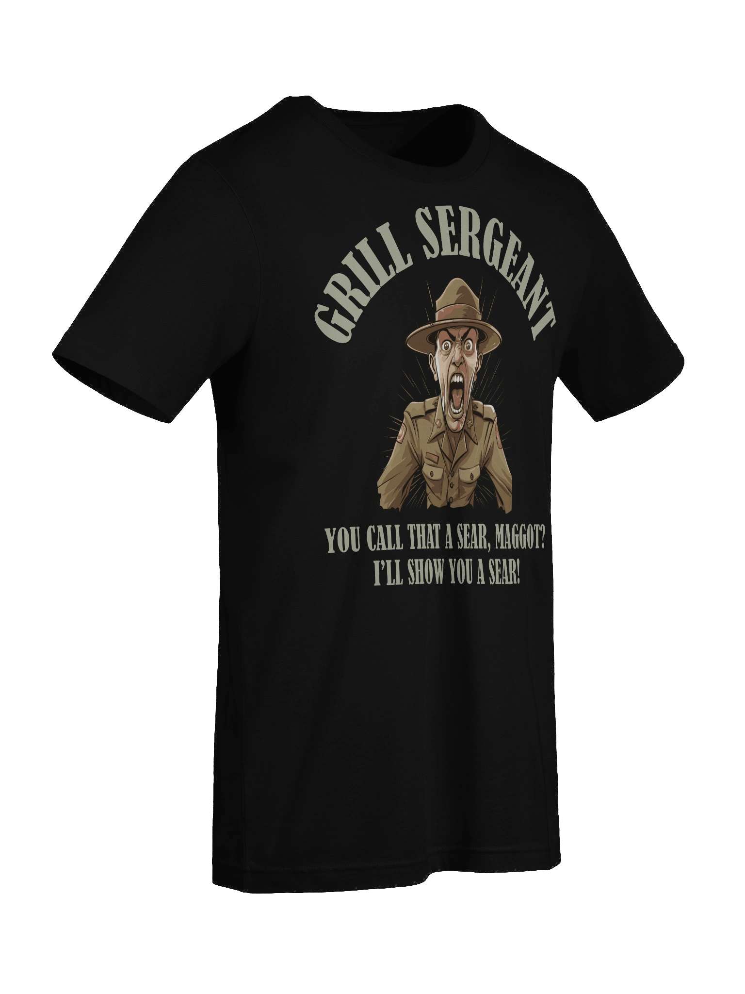 Grill Sergeant Funny Military Grilling Bella Canvas Tee product image (5)