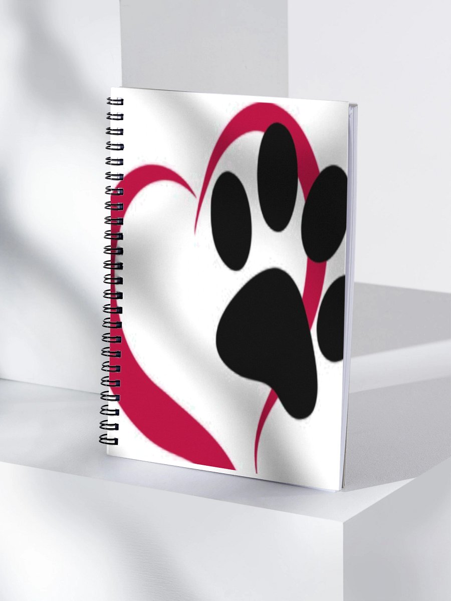 Paw Print Heart Spiral Notebook product image (4)