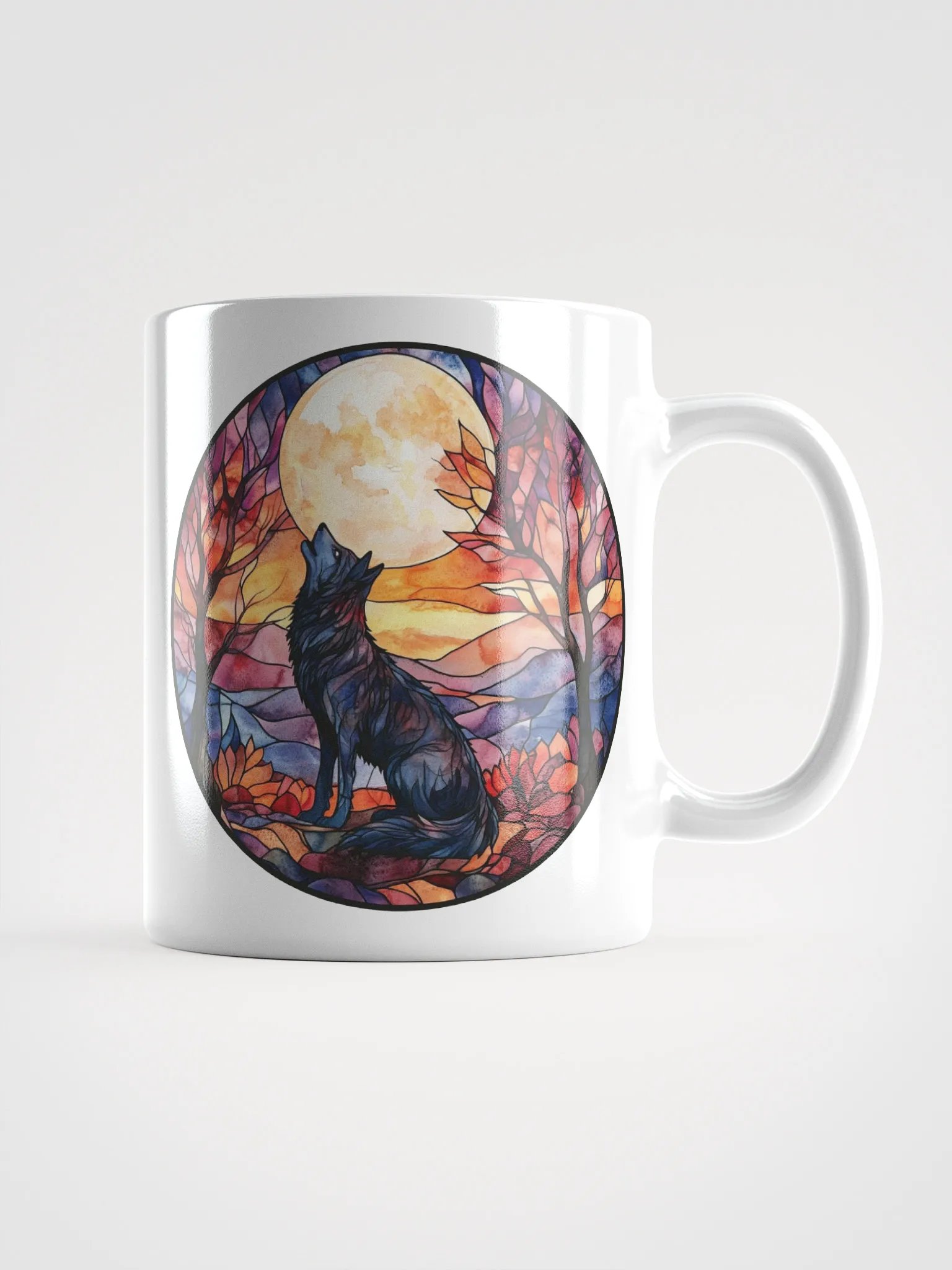Howling Wolf Stained Glass Mug product image (3)
