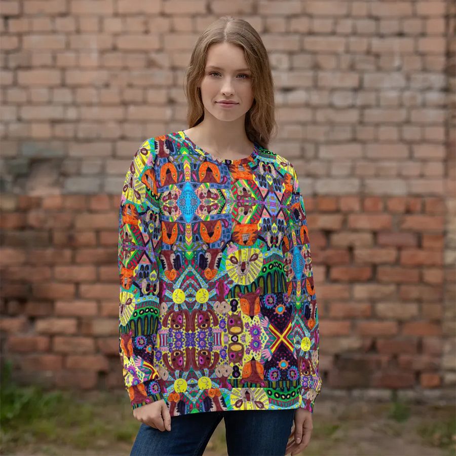 Abstract Doodle Animals Unisex Sweatshirt product image (1)