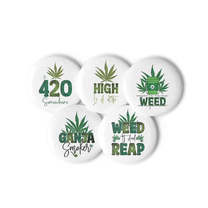 Weed and Reap Pin Button Set product image (3)