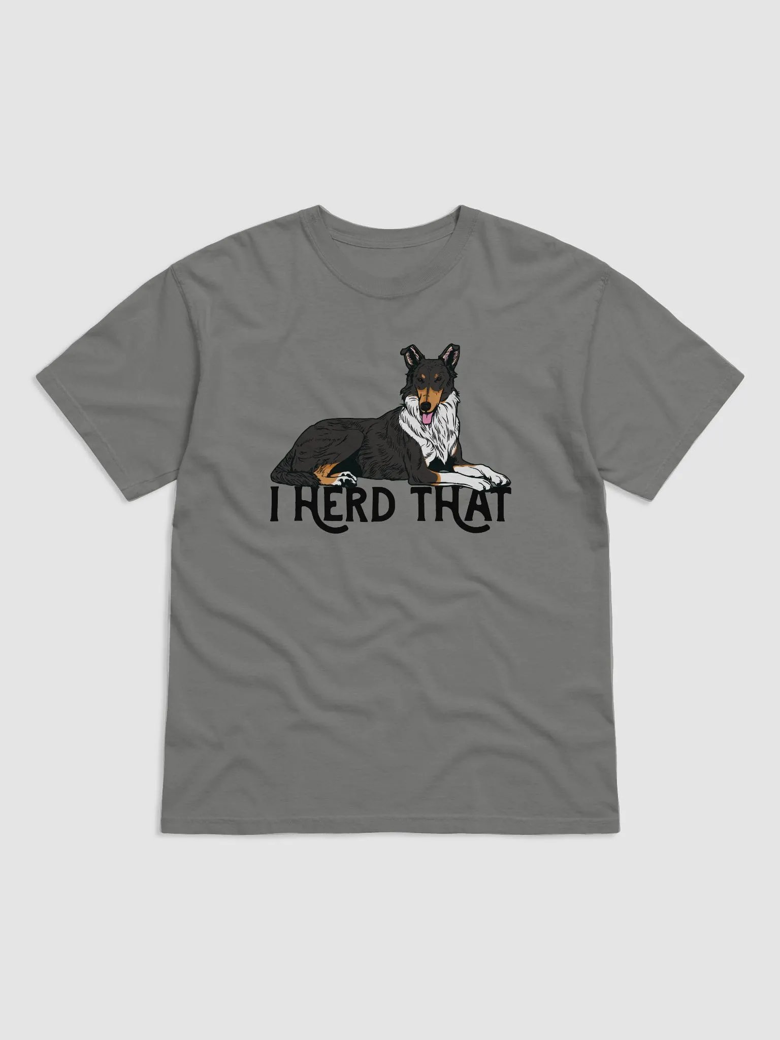 I Herd That T-Shirt of a Smooth Collie (Tricolor) | Funny T-Shirt for Herding Dog Paw-rents product image (14)
