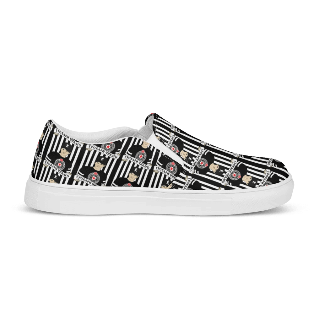 Grobari Čikago KK Partizan Men's Slip-On Canvas Shoes product image (11)