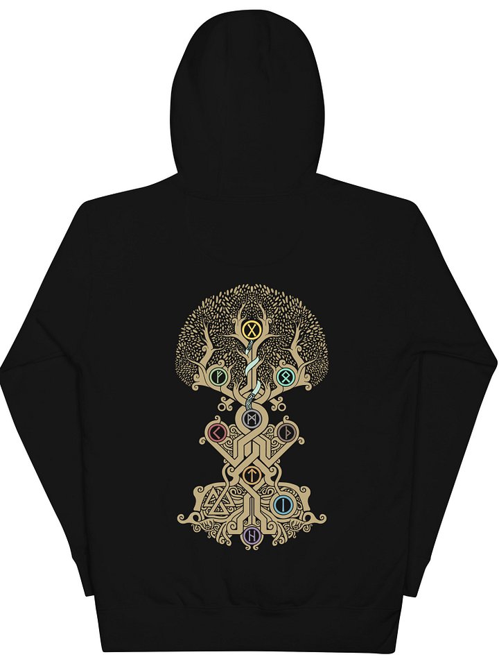 YGGY x BIFROST BIND RUNE TRIPLE PRINT UNISEX HOODIE product image (2)
