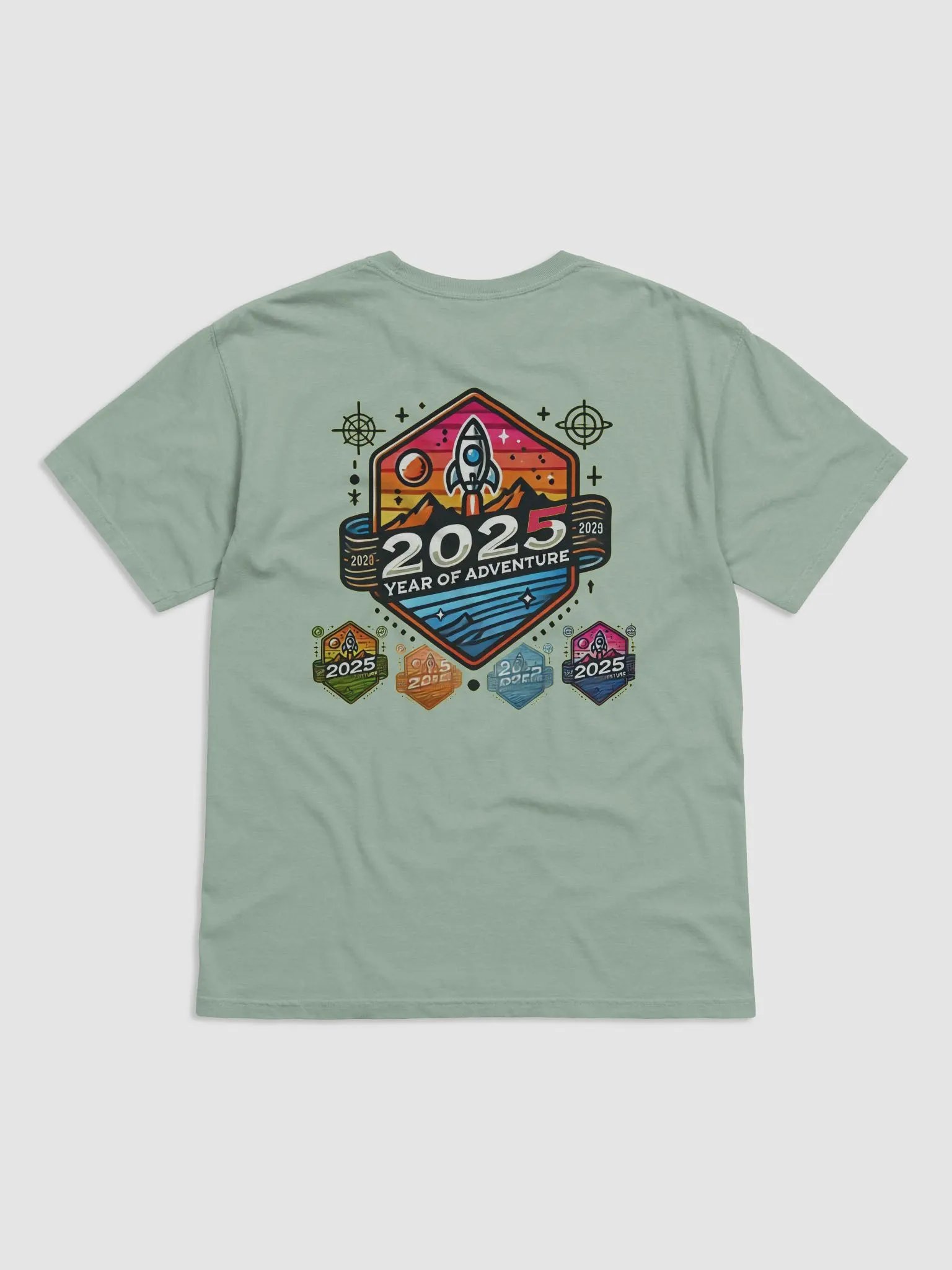 2025 Year of Adventure Illustrated Badge T-Shirt product image (65)