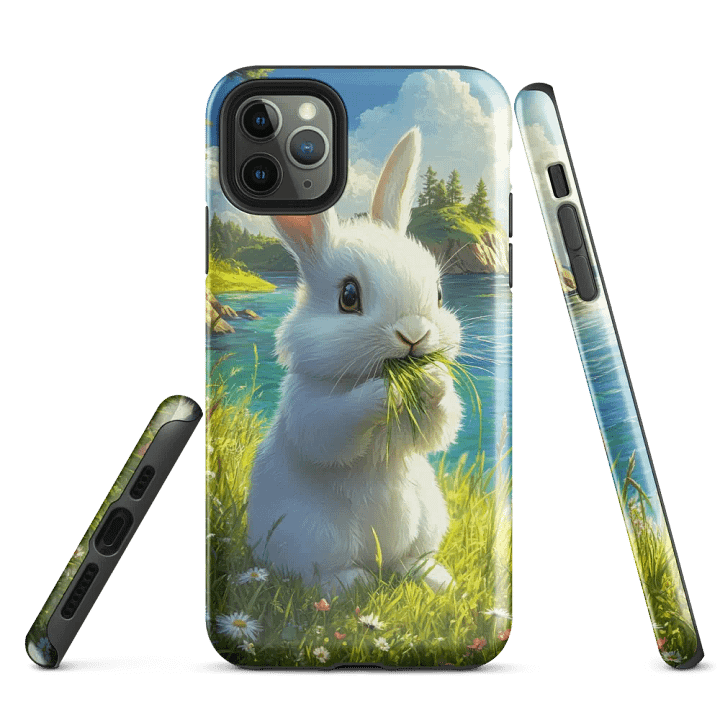 Tough Case for iPhone® – Happy meadow bunny product image (5)