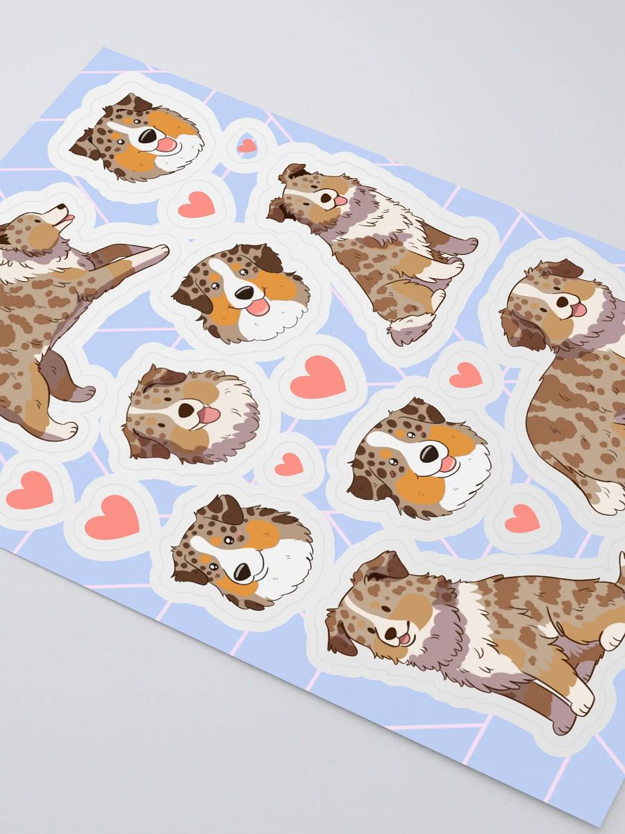 Australian Shepherd Love Sticker Sheet product image (3)