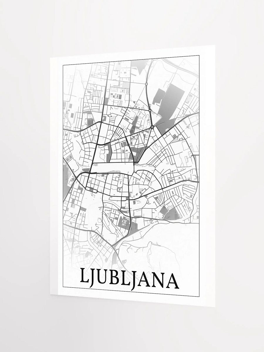Ljubljana, Slovenia, city map print product image (8)