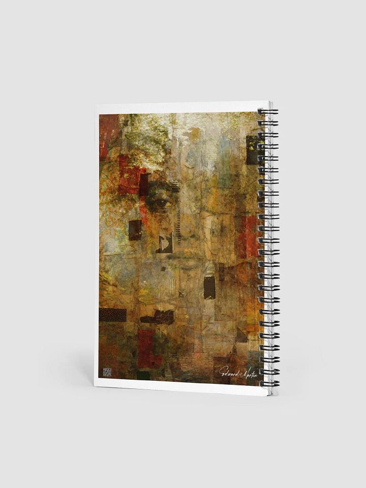 'Withdrawal' by Edward Martin: Mixed Media Collage:Earthy Collage Art Print: Spiral Notebook product image (2)