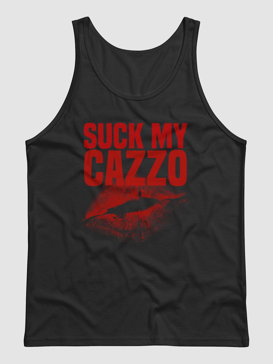 SUCK MY CAZZO tank top red logo product image (1)