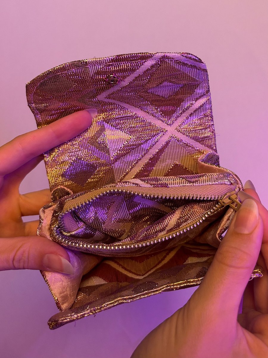 Wallet (Pink and Gold Metallic Diamonds) product image (3)