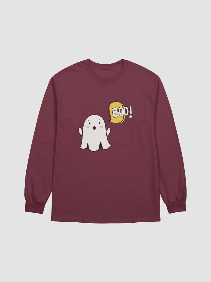 Surprised Ghost Boo! Long Sleeve Tee – Ghostly Comfort for the Season product image (1)