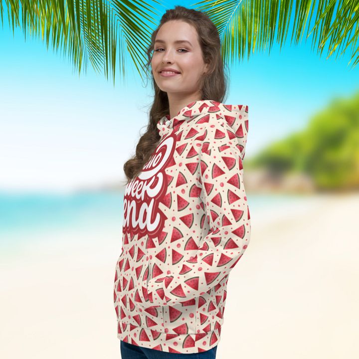 Hello Weekend Watermelon All Over Print Hoodie product image (2)