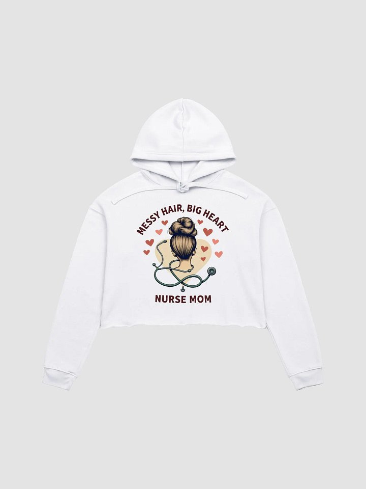 Nurse Mom Big Heart Crop Hoodie product image (2)