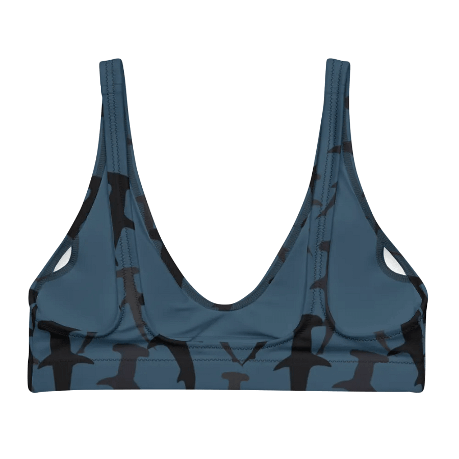 Hammerhead Sharks - Dark Ocean - Recycled Polyester - Padded Bikini Top product image (2)