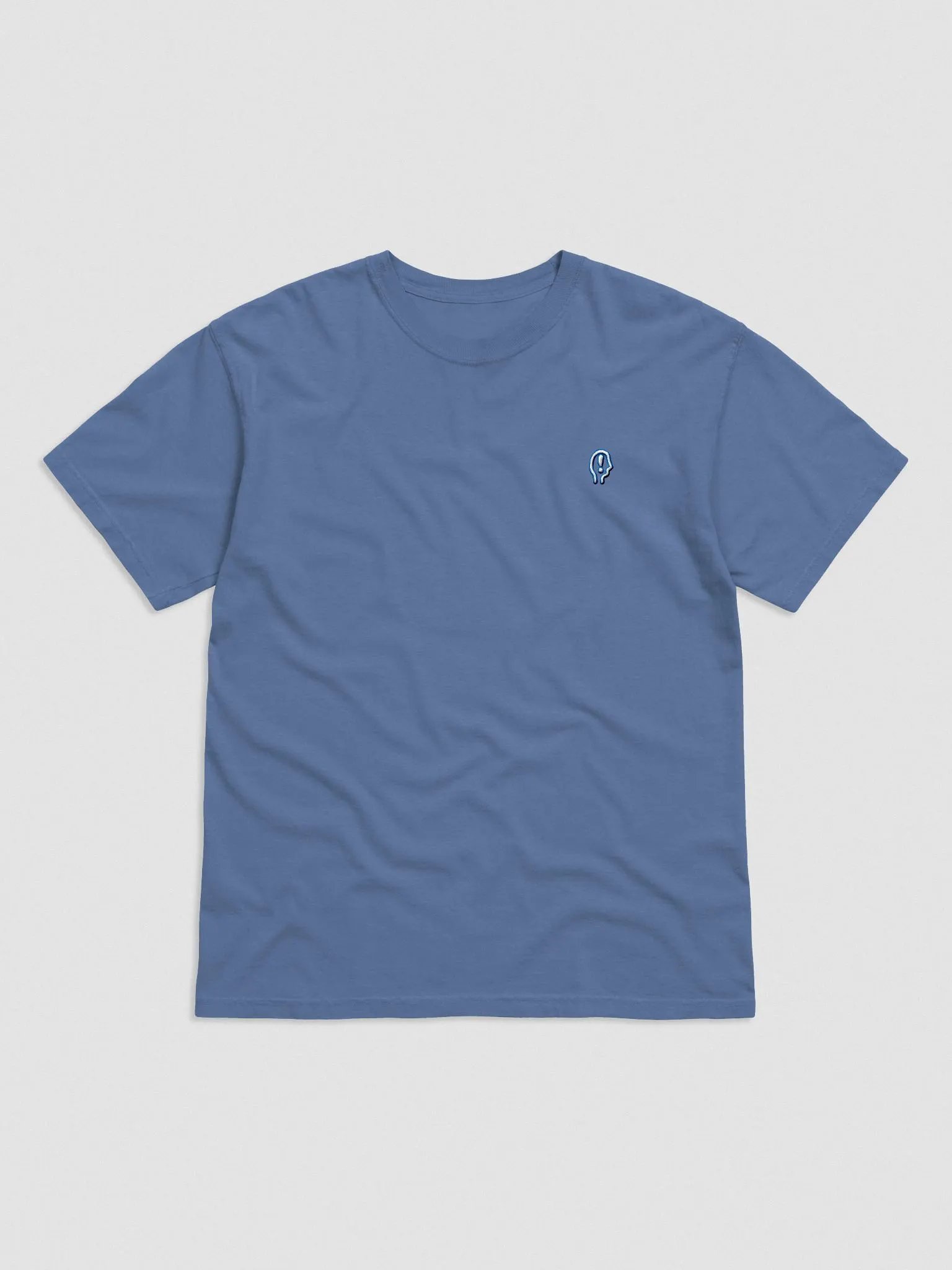 EXCLAIMING MENTALLY (L.C., lined royal) embroidered garment dyed tee product image (13)
