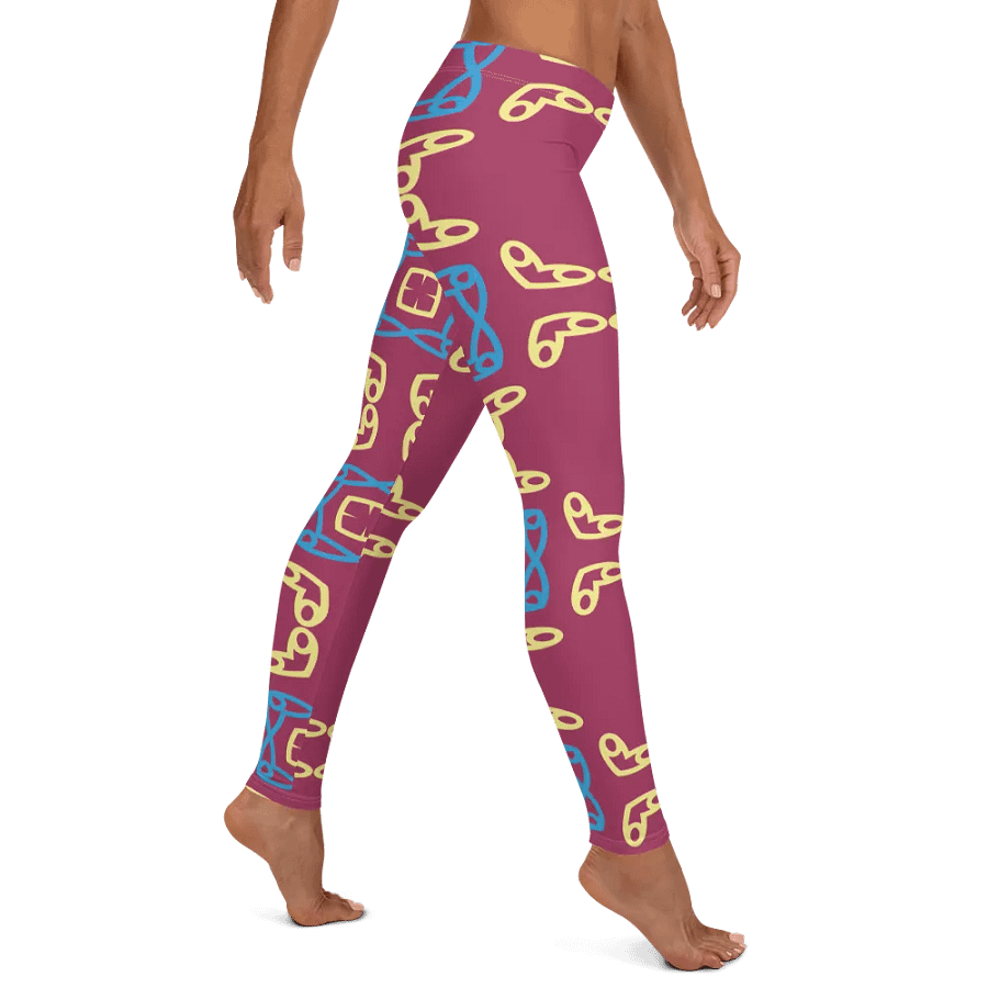 Customizable Chic: Maroon All-Over Print Leggings product image (11)