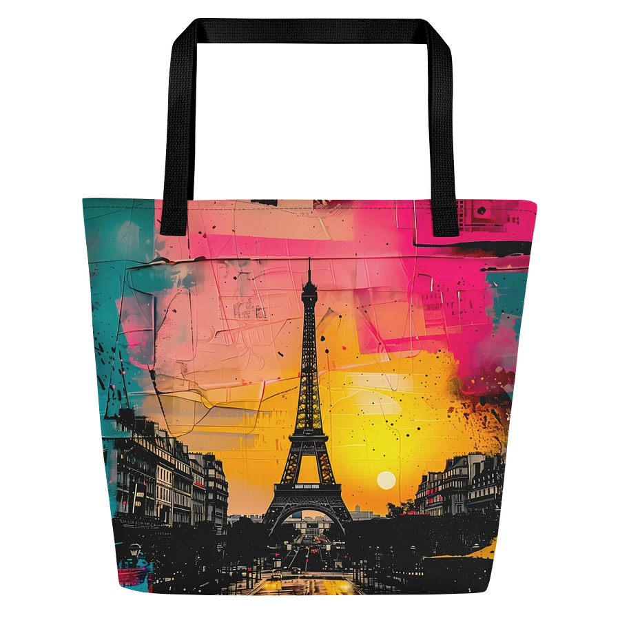 Tote Bag: Historical Eiffel Tower Paris Artistic Travel Abstract Art Design product image (3)