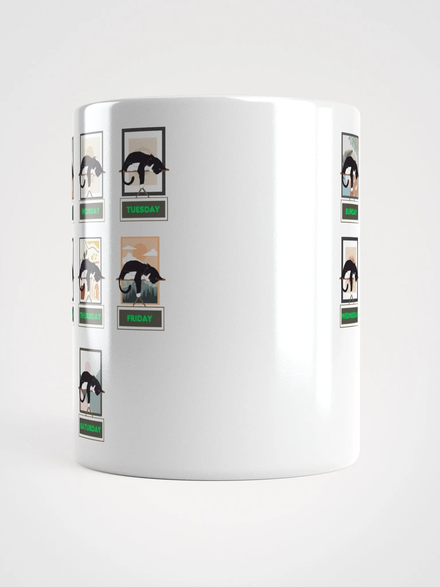 Cats Days of The Week White Mug product image (14)