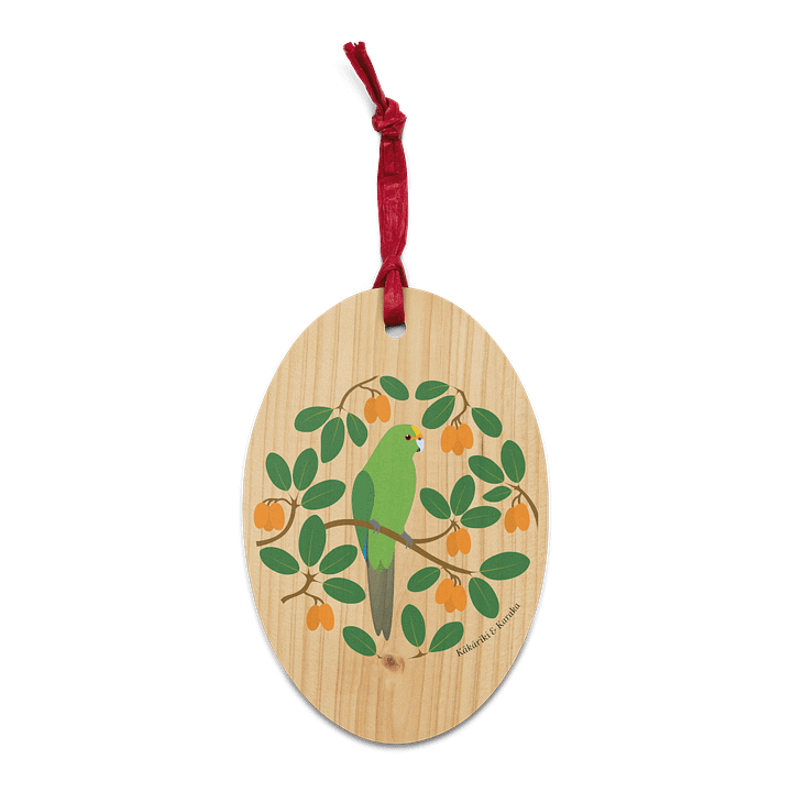 Kākāriki in Karaka Wooden Ornament product image (1)