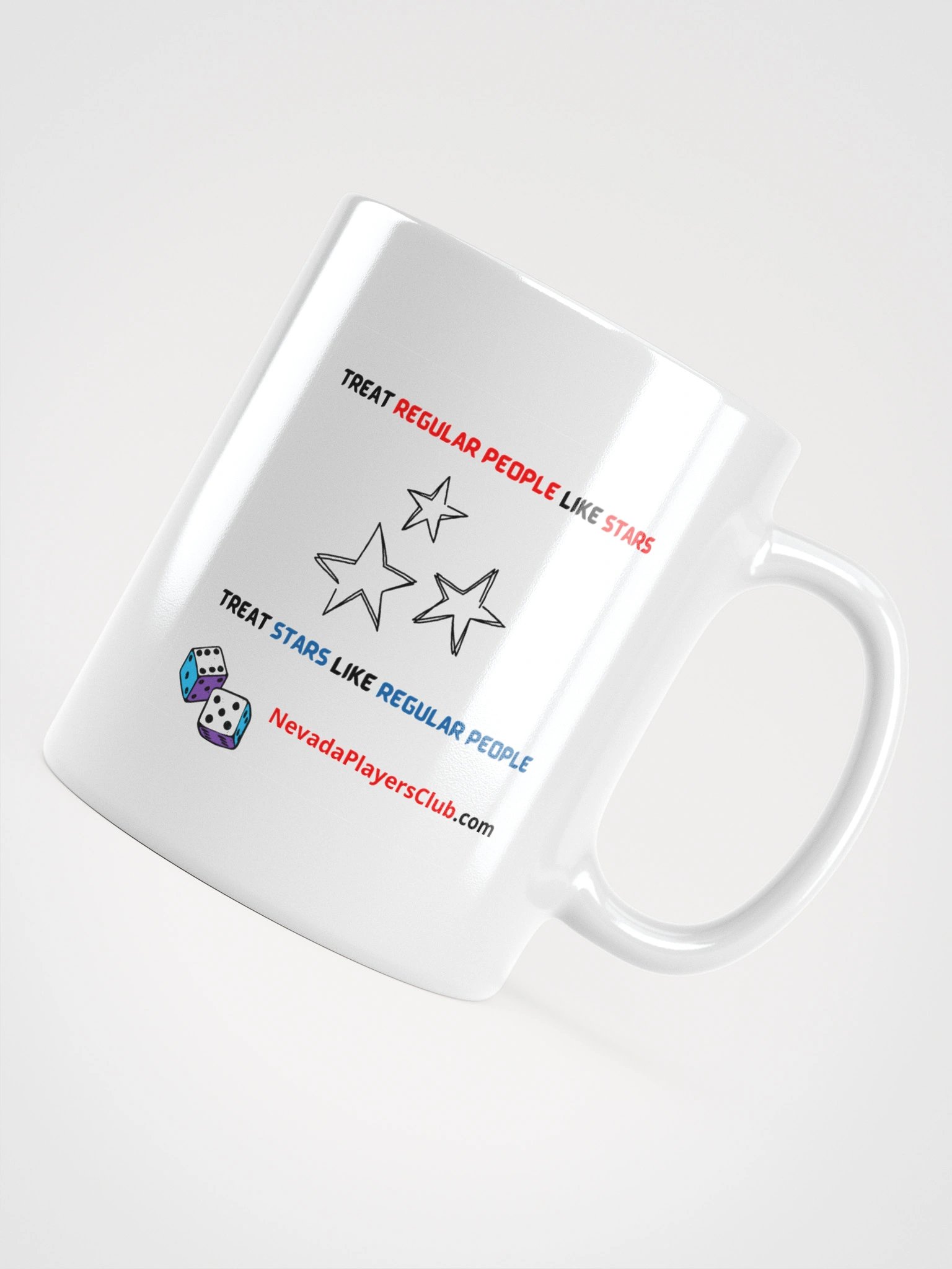 White NVPC Stars Mug - Dice Edition product image (5)