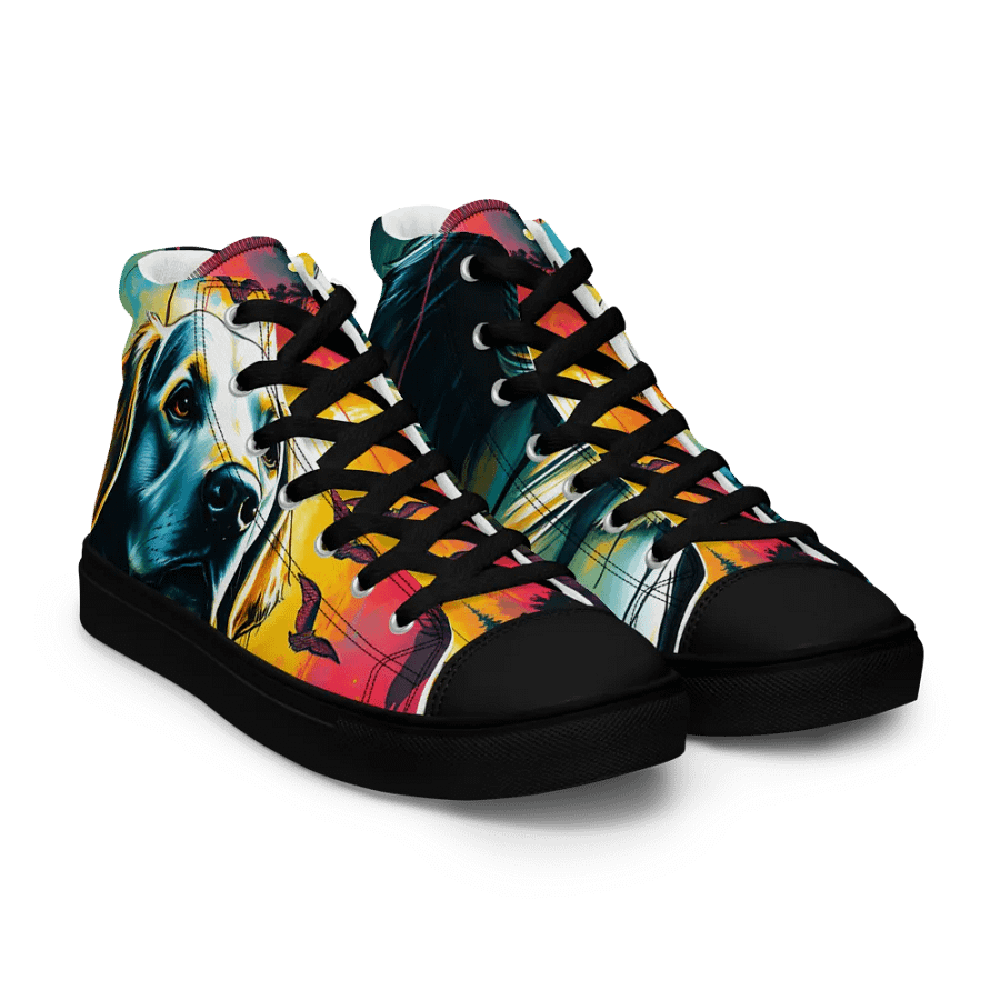 sweet karma bean, celestial canine canvas men's hightops product image (8)