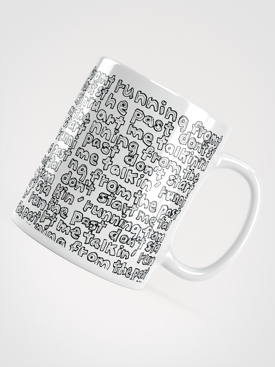 Running from the Past White Glossy Mug product image (4)