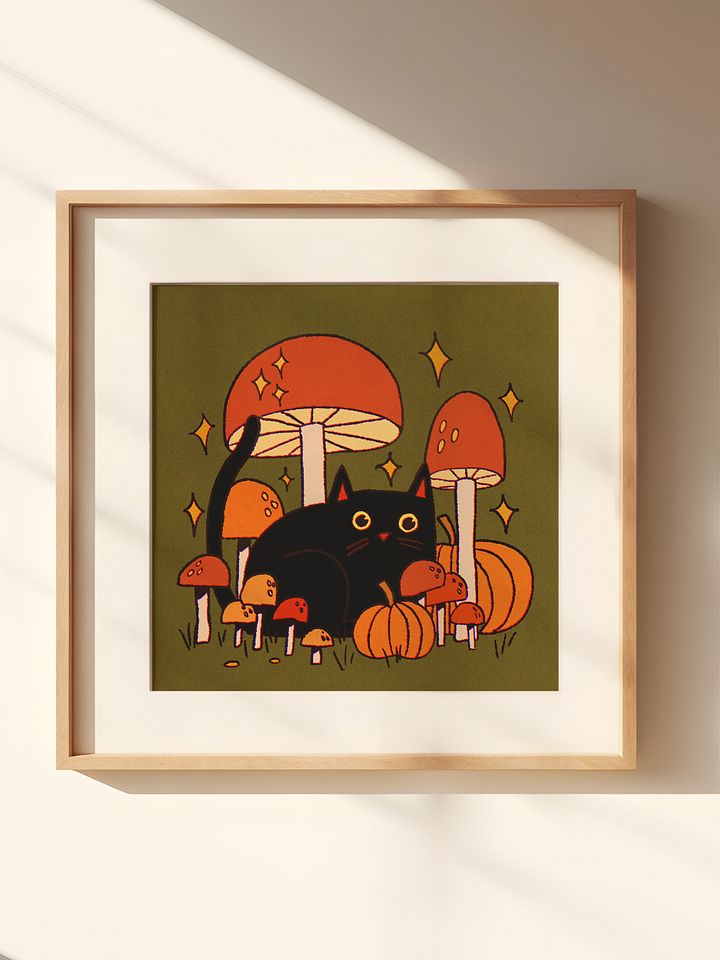 Pumpkin Cat Print product image (1)