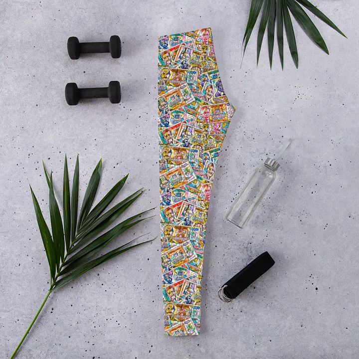 Jugoslovenski inflatorni dinar 1993 (Kolaž/mozaik) All-Over Print Leggings product image (2)
