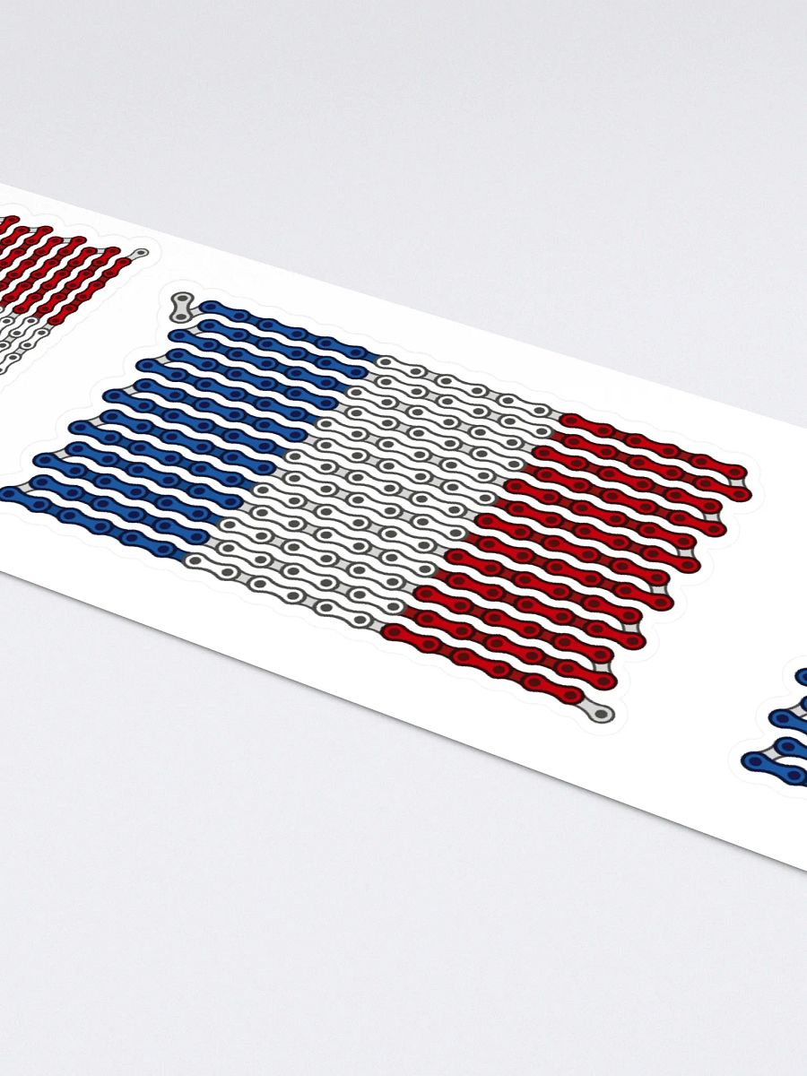 France Bike Chain Flag Stickers, Mixed Size 4 Pack product image (2)