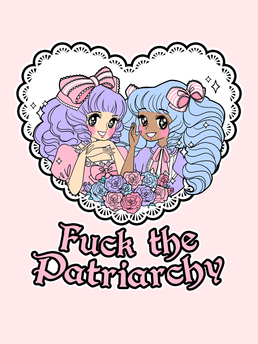 𝑬𝑼⧸𝑼𝑲 Fuck the Patriarchy (Fairy Kei) organic cotton t-shirt product image (2)