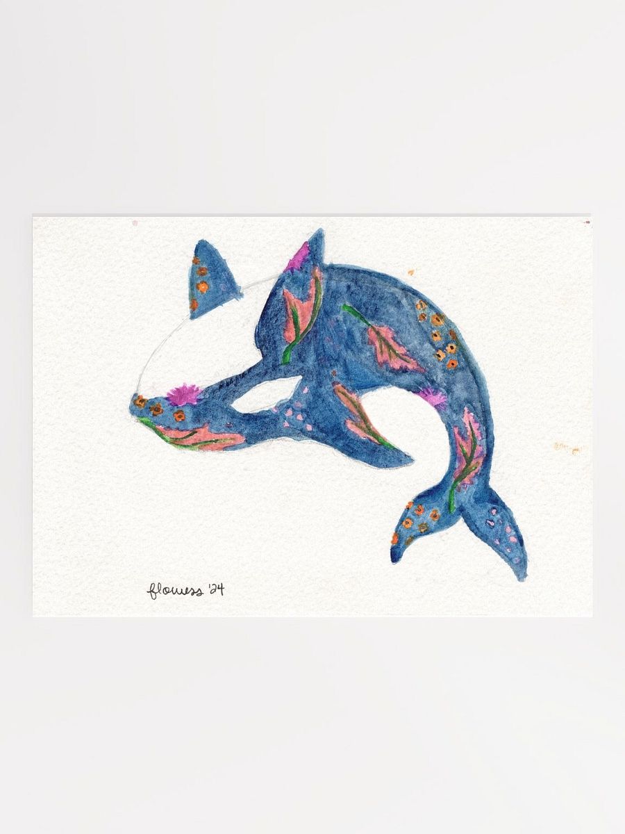 floral orca backwards breech 01 - watercolour - print product image (1)